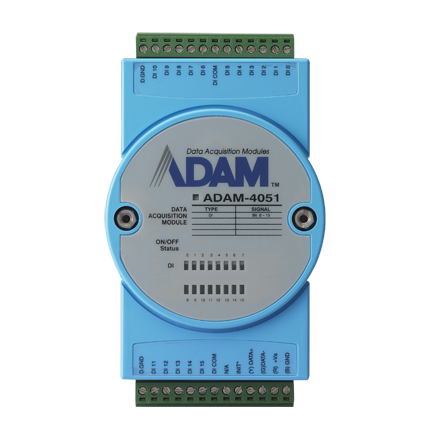 16-Channel Isolated DI Module with LED & Modbus